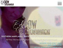 Tablet Screenshot of crowentertainment.com